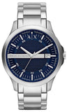 Armani Exchange Hampton Chronograph Blue Dial Silver Steel Strap Watch For Men - AX2132