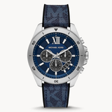 Michael Kors Brecken Chronograph Blue Dial Blue Rubber Strap Watch For Men - MK8923