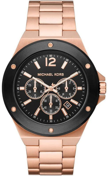 Michael Kors Lennox Chronograph Black Dial Rose Gold Steel  display picture 1