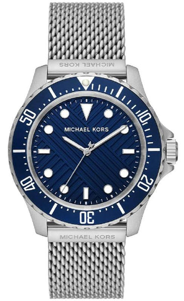 Michael Kors Everest Quartz Blue Dial Silver Mesh Bracelet Watch