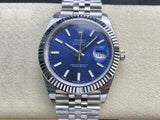 Rolex Datejust 41 Oyster Blue Dial Oystersteel & White Gold Strap Watch for Men - M126334-0002