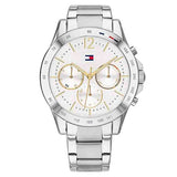 Tommy Hilfiger Haven Multifunction Chronograph White Dial Silver Steel Strap Watch For Women - 1782194