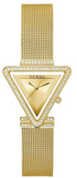 Guess Fame Diamonds Gold Dial Gold Mesh Bracelet Watch for Women - GW0508L2