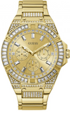 Guess Zeus Diamonds Gold Dial Gold Steel Strap Watch for Men - GW0209G2