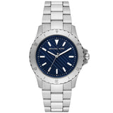 Michael Kors Everest Three-Hand Blue Dial Silver Steel Strap Watch For Men - MK9079