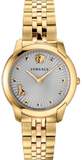 Versace Audrey Quartz Grey Dial Gold Steel Strap Watch for Women - VELR00719