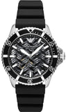 Emporio Armani Meccanico Automatic Black Dial Black Silicone Strap Watch For Men - AR60062