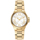 Michael Kors Camille Quartz White Dial Gold Steel Strap Watch For Women - MK7255