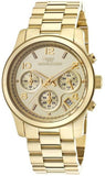 Michael Kors Runway Gold Dial Gold Stainless Steel Strap Watch for Women - MK5055