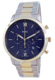 Fossil Neutra Chronograph Blue Dial Two Tone Steel Strap Watch for Men - FS5706