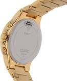 Guess Moonlight Multi Function Diamonds Gold Dial Gold Steel Strap Watch for Women - GW0320L2