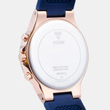 Guess Moonlight Diamonds White Dial Blue Rubber Strap Watch for Women - GW0257L3