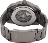 Fossil Bronson Automatic Skeleton Black Dial Grey Steel Strap Watch for Men - ME3255