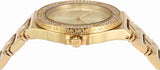 Michael Kors Lennox Three-Hand Gold Dial Gold Steel Strap Watch For Women - MK7339