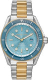 Michael Kors Maritime Three-Hand Blue Dial Two Tone Steel Strap Watch for Men - MK9169