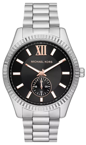 NWT Michael Kors Black and Silver Watch Michael Kors Blake Quartz Black Dial Silver Steel Strap  main image 3