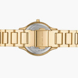 Michael Kors Sage Analog White Dial Gold Steel Strap Watch for Women - MK4822