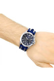 Guess Oasis Multifunction Blue Dial Two Tone Steel Strap Watch for Men- W0366G2