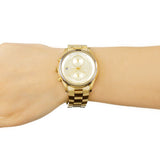 Michael Kors Briar Analog Gold Dial Gold Steel Strap Watch For Women - MK6464