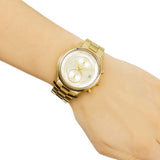 Michael Kors Briar Analog Gold Dial Gold Steel Strap Watch For Women - MK6464