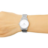 Calvin Klein City White Dial Silver Steel Strap Watch for Women - K2G23146