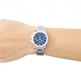 Bulova Marine Star Blue Dial Silver Steel Strap Watch for Women - 96R215