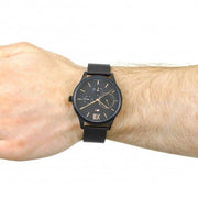 Tommy Hilfiger Damon Quartz Black Dial Black Mesh Bracelet Watch for Men - 1791420