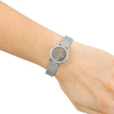 Calvin Klein Minimal Grey Dial Silver Mesh Bracelet Watch for Women - K3M231Y3