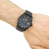 Fossil Machine Black Dial Black Steel Strap Watch for Men - FS4775