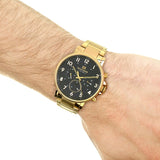 Tommy Hilfiger Daniel Blue Dial Gold Steel Strap Watch for Men - 1710384
