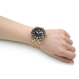 Versace Greca Sport Quartz Black Dial Gold Steel Strap Watch for Men - VEZ300721