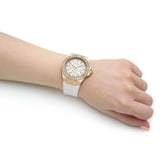 Guess Venus Diamonds White Dial White Rubber Strap Watch for Women - GW0118L5