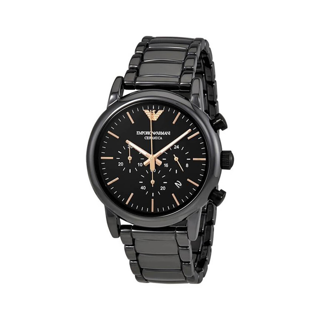 Emporio Armani Luigi Ceramic Chronograph Black Dial Black Strap Emporio Armani Luigi Ceramic Chronograph Black Dial Black Strap