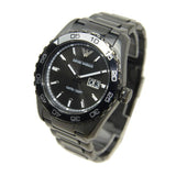 Emporio Armani Sportivo Quartz Black Dial Black Steel Strap Watch For Men - AR6049