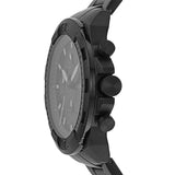 Fossil Bronson Chronograph Black Dial Black Steel Strap Watch for Men - FS5853