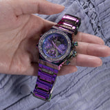 Guess Fusion Chronograph Purple Dial Purple Steel Strap Watch for Women - GW0552L4