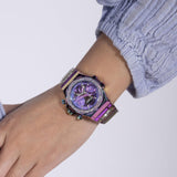 Guess Fusion Chronograph Purple Dial Purple Steel Strap Watch for Women - GW0552L4