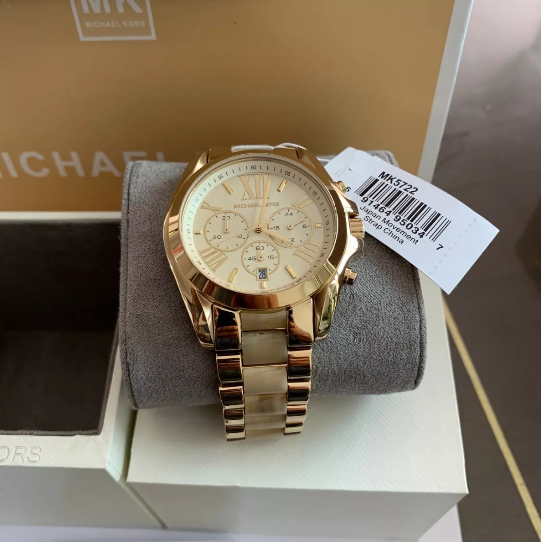 Michael Kors Bradshaw Gold Dial Gold Steel Strap Watch for Women