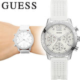 Guess Marina Quartz White Dial White Rubber Strap Watch For Women - W1025L1