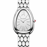 Bvlgari Serpenti Seduttori Quartz White Dial Silver Steel Strap Watch for Women - SERPENTI103141