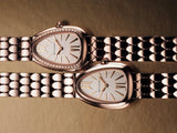 Bvlgari Serpenti Seduttori Diamonds Silver Dial Rose Gold Steel Strap Watch for Women - SERPENTI103146