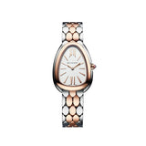 Bvlgari Serpenti Seduttori White Dial Two Tone Steel Strap Watch for Women - SERPENTI103277