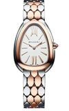 Bvlgari Serpenti Seduttori White Dial Two Tone Steel Strap Watch for Women - SERPENTI103277