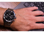 Tag Heuer Carrera Chronograph Black Dial Silver Steel Strap Watch for Men - CBN2010.BA0642