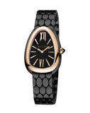 Bvlgari Serpenti Seduttori Black Dial Black Steel Strap Watch for Women - SERPENTI103704