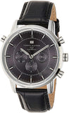 Tommy Hilfiger Harrison Chronograph Black Dial Black Leather Strap Watch for Men - 1790875