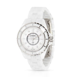 Chanel J12 Diamonds Quartz Mother of Pearl White Dial White Steel Strap Watch for Women - J12 H2570