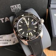 Tag Heuer Aquaracer Calibre 5 Automatic Black Dial Black Rubber Strap Watch for Men -  WAY211A.FT6151