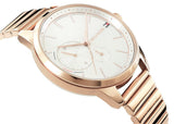 Tommy Hilfiger Brooke Silver Dial Rose Gold Steel Strap Watch for Women - 1782021