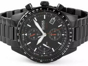 Hugo Boss Aero Chronograph Black Dial Black Steel Strap Watch for Men - 1513771